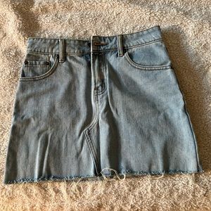 Jean mini skirt